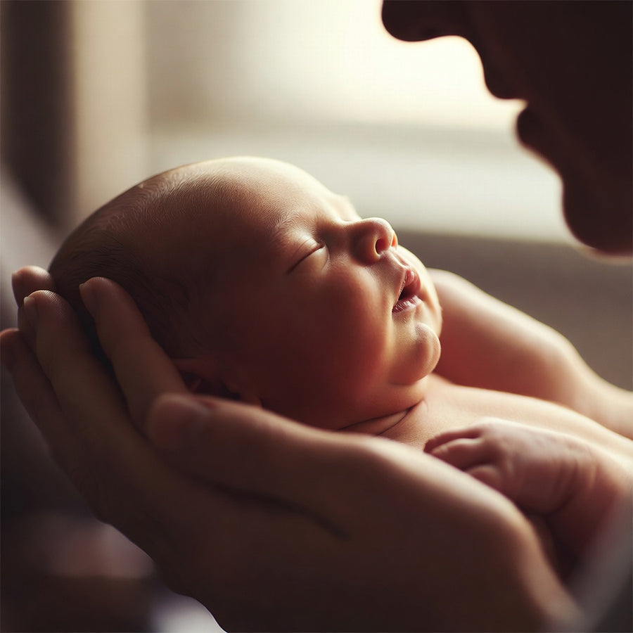 Happy baby with QUIVNOX products